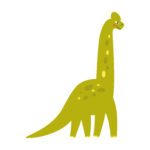 stickers dinosaure vert