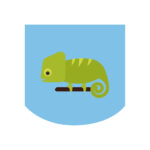 vignette écusson camaléon