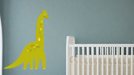 stickers dinosaure vert