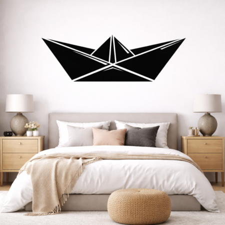 Chambre moderne avec décalcomanie origami