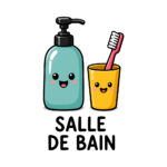 Sticker Brosse à Dents et Savon Kawaii
