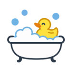 Sticker Canard de Bain Kawaii2