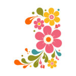 Sticker Fleurs Colorées