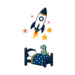 Sticker Fusée dans l&rsquo;Espace2