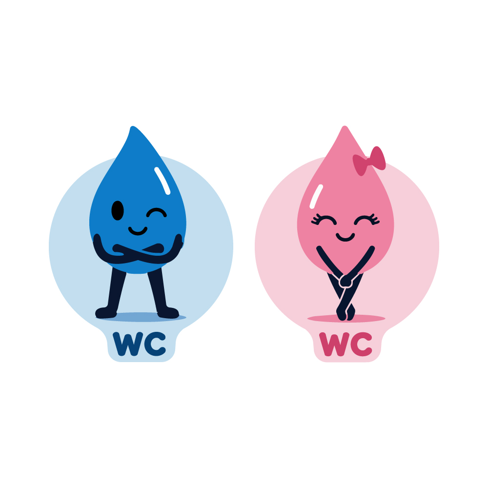 Sticker Goutte d’Eau Cartoon Sticker Goutte d’Eau Cartoon