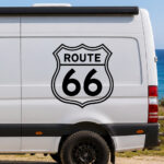 Sticker Logo Route 66 Américain