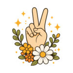 Sticker Main Peace & Love