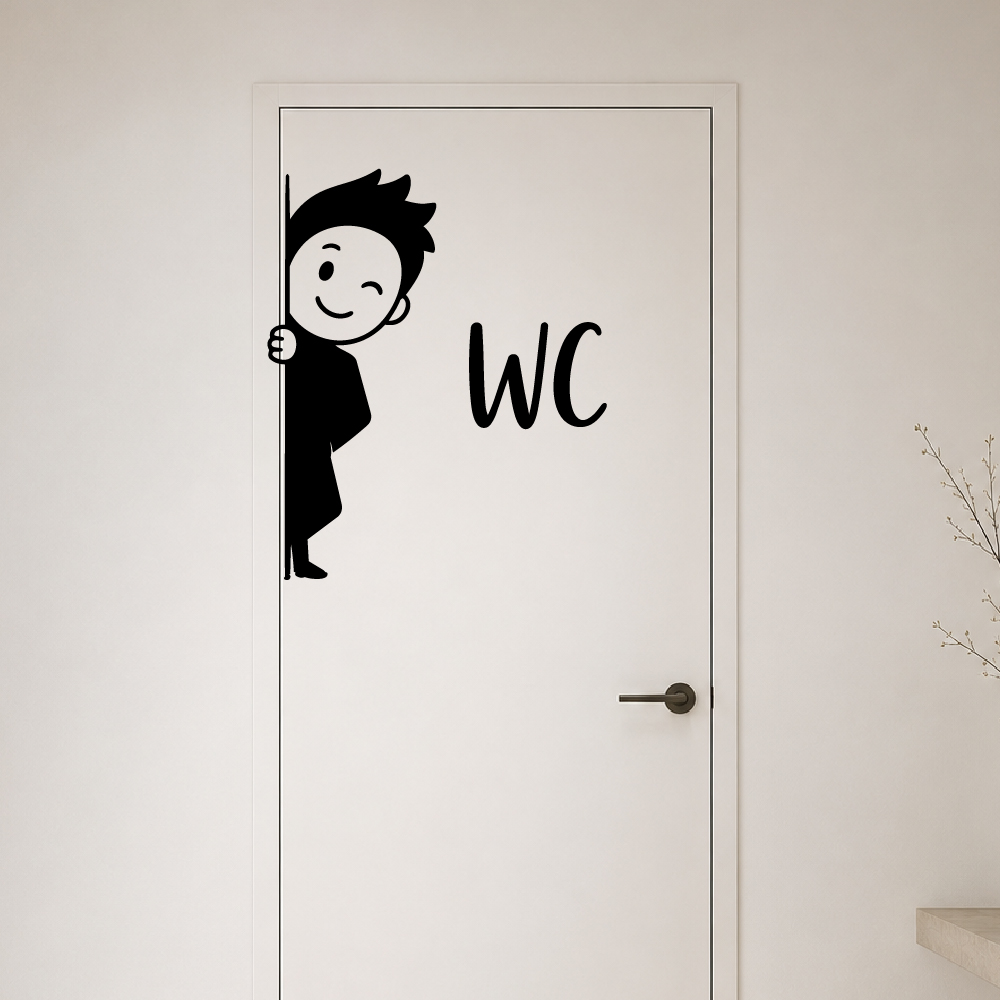 Sticker Petit Garçon Curieux Sticker Petit Garçon Curieux