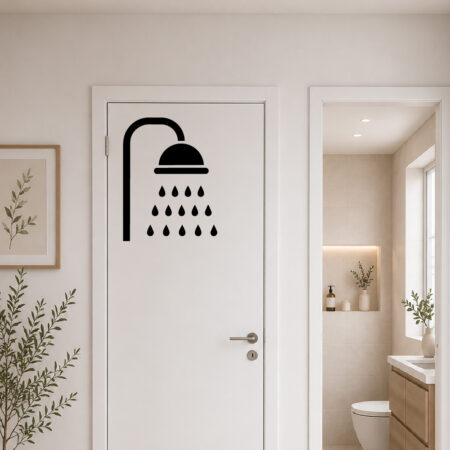 Sticker Pictogramme Douche Design
