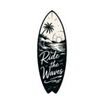 Sticker Planche de Surf Ride the Waves2