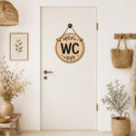Sticker Plaque WC Bois2