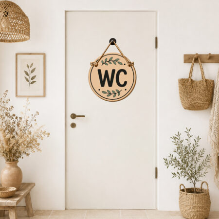Sticker Plaque WC Bois2