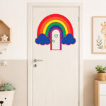 Sticker Porte Arc en Ciel2