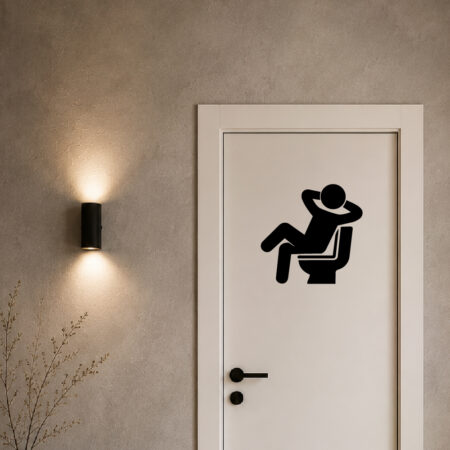 Sticker Relax aux Toilettes