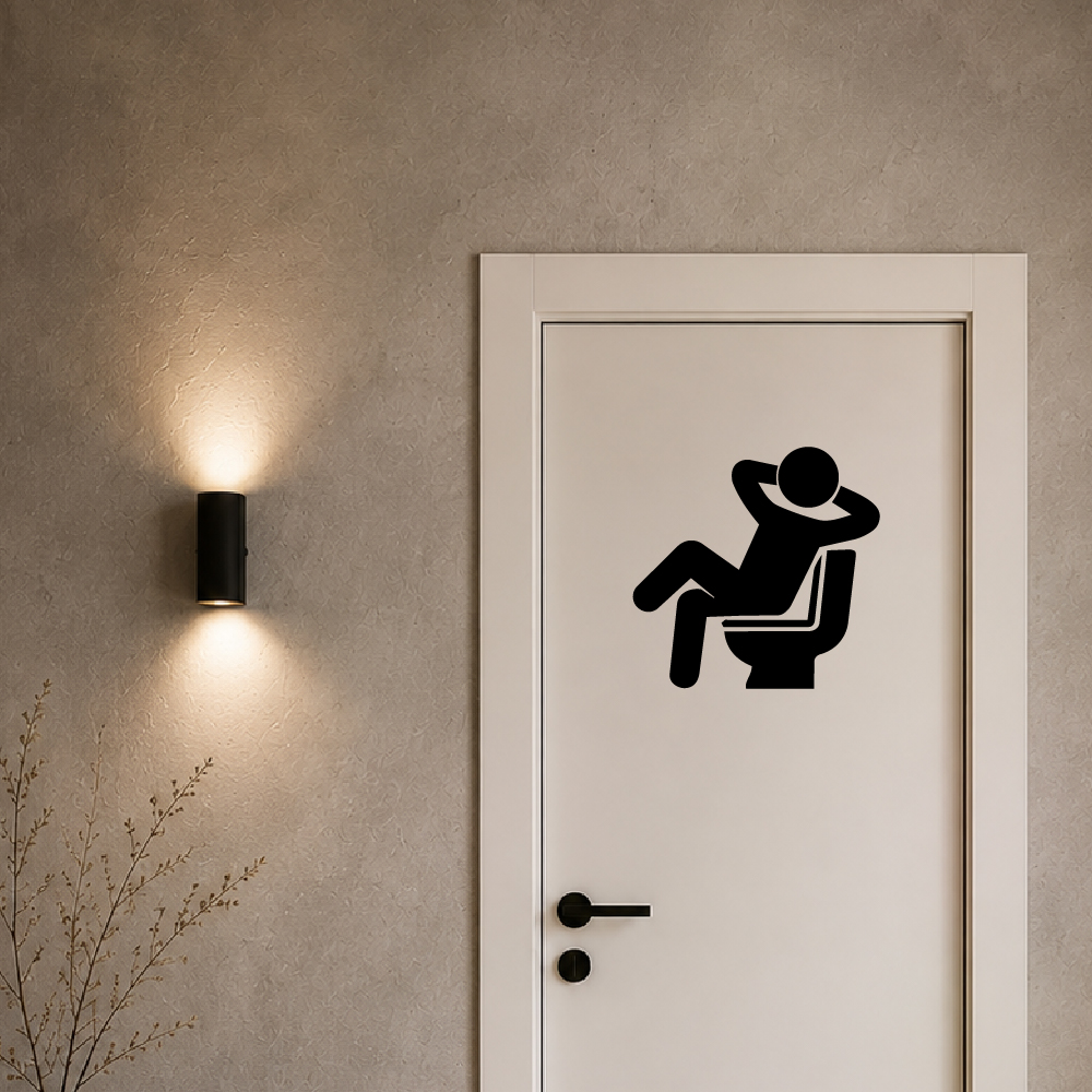 Sticker Relax aux Toilettes Sticker Relax aux Toilettes