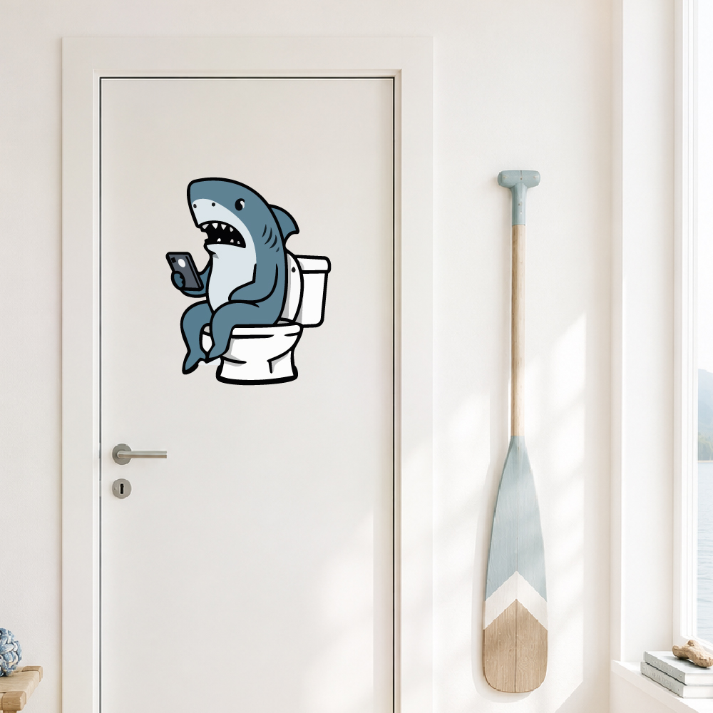Sticker Requin Fun avec Smartphone2 Sticker Requin Fun avec Smartphone2