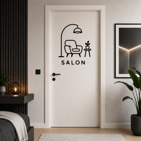 Sticker Salon Chic et Minimaliste