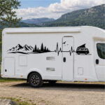 Sticker Paysage Nature et Camping Car